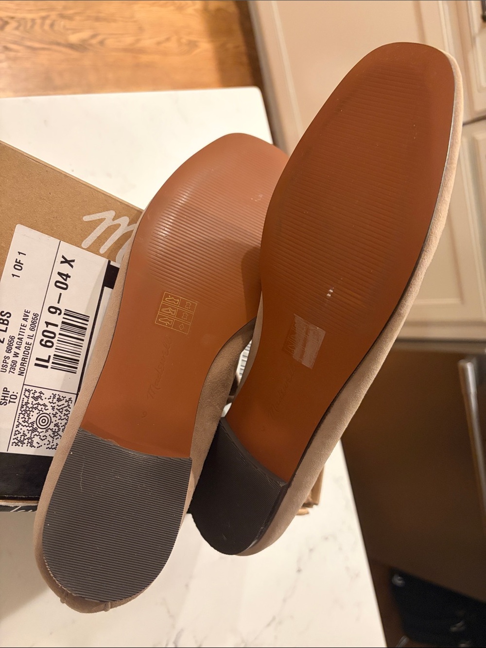 Madewell Driftwood Suede Mary Jane Ballet Flats - Picture 4 of 5